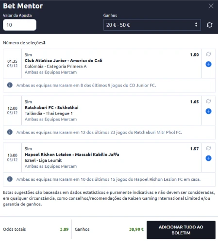 Bet Mentor da Betano