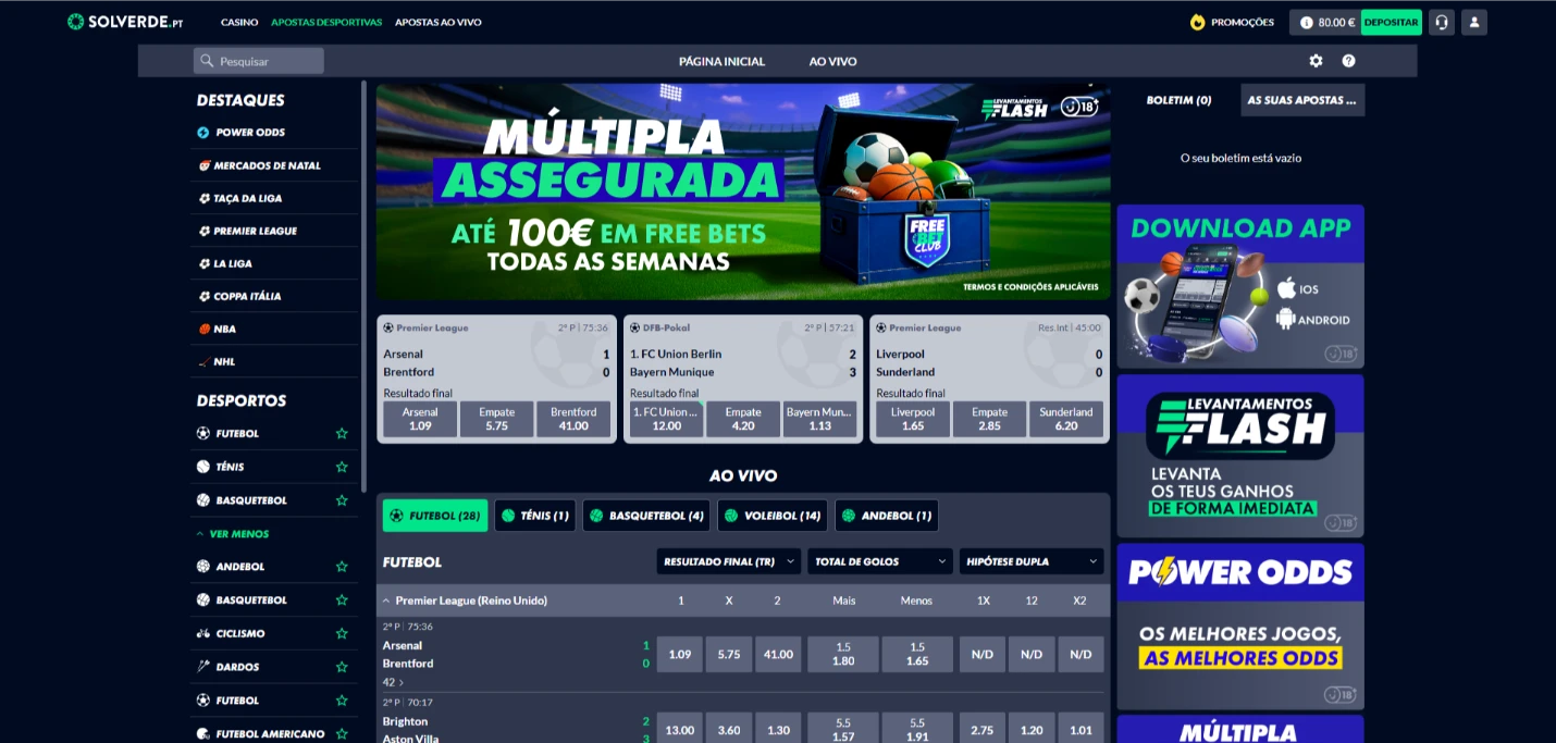 Página de apostas na Solverde